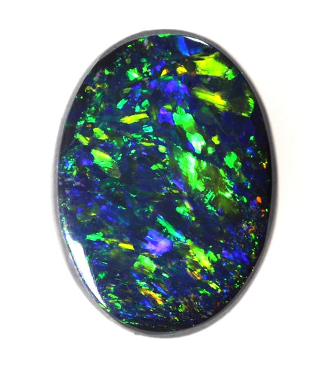 Magnificent Gem Solid Black Blue, Green Opal 1067 / 2.95ct freeshipping - Global Opals