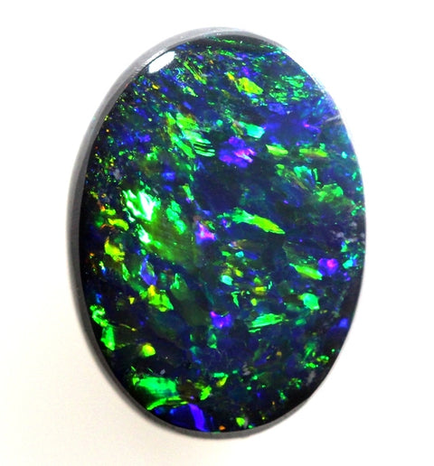 Magnificent Gem Solid Black Blue, Green Opal 1067 / 2.95ct freeshipping - Global Opals