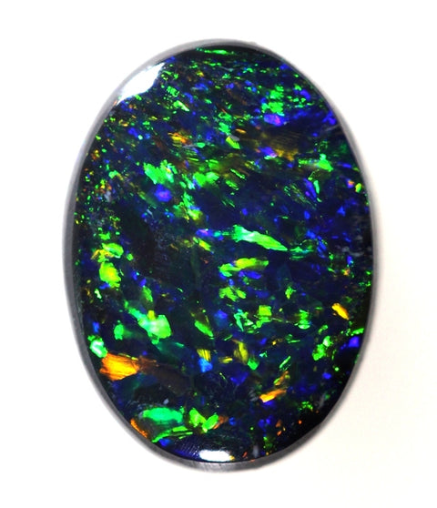 Magnificent Gem Solid Black Blue, Green Opal 1067 / 2.95ct freeshipping - Global Opals