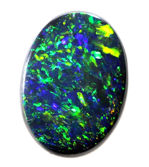 Magnificent Gem Solid Black Blue, Green Opal 1067 / 2.95ct freeshipping - Global Opals