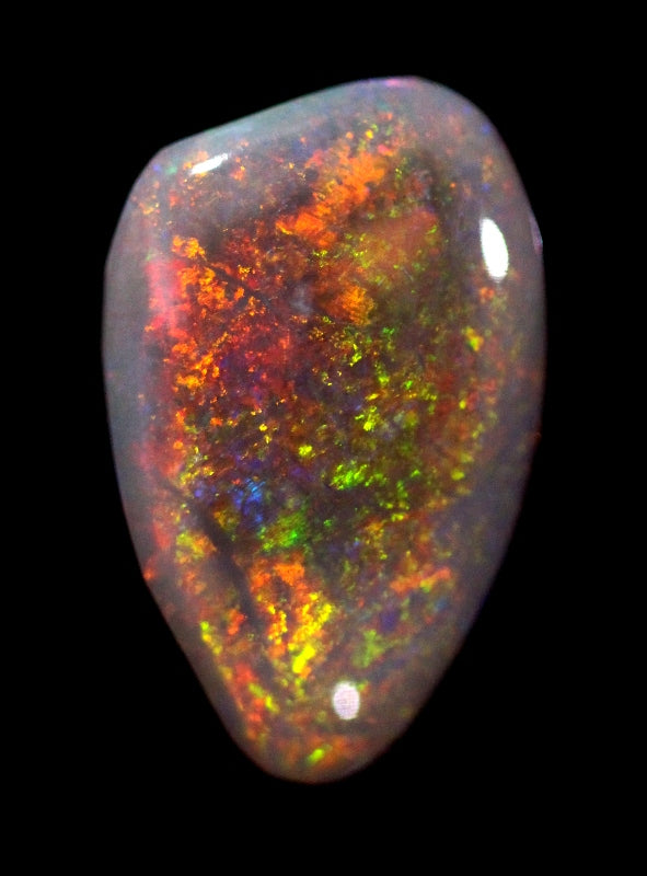 1102 Brilliant Fire Red, Orange 3.73ct Natural Solid Dark Opal!– Global ...