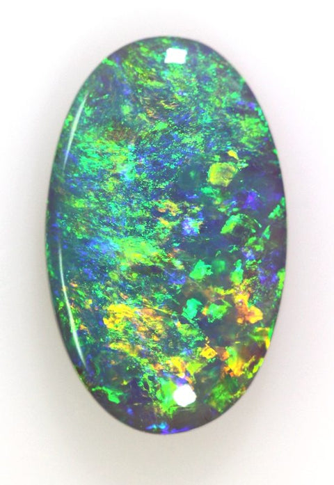 4.59 carat bright blue/green semi-black Opal!