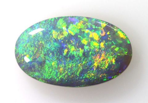 4.59 carat bright blue/green semi-black Opal!