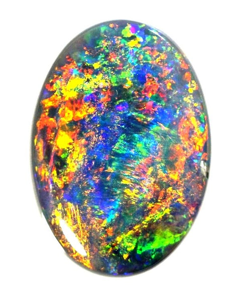 Rainbow coloured amazing 5.51 carat gem opal!