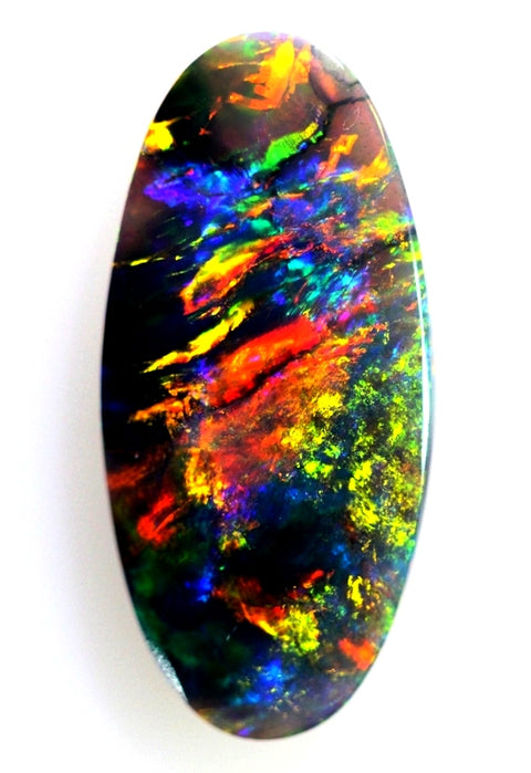 (1270) 3.17ct Brilliant Blood Red Solid Black Opal! freeshipping - Global Opals