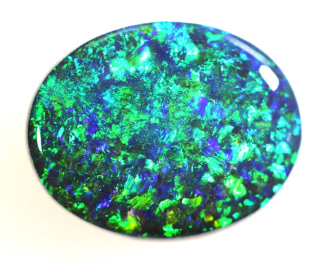  Brilliant 3.10ct Blue/Green Lightning Ridge Solid Dark Opal 137 Global Opals