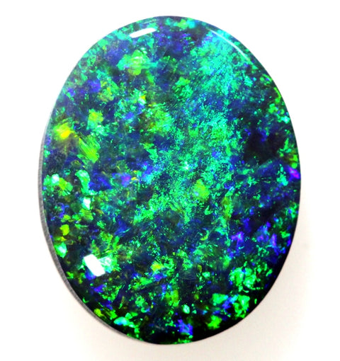  Brilliant 3.10ct Blue/Green Lightning Ridge Solid Dark Opal 137 Global Opals