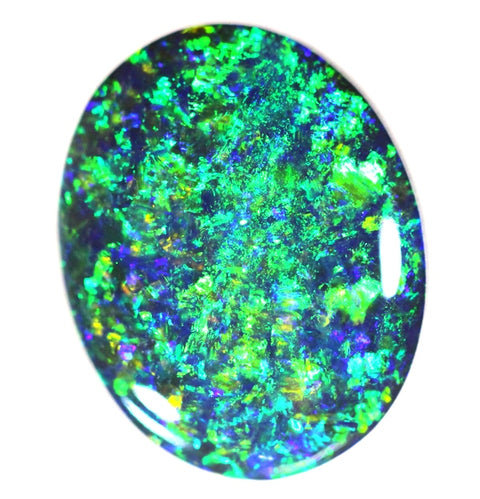  Brilliant 3.10ct Blue/Green Lightning Ridge Solid Dark Opal 137 Global Opals