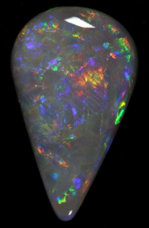 Good Sizw Bright Tear-Drop Solid Australian Opal Gem 8.38ct / 1567 freeshipping - Global Opals