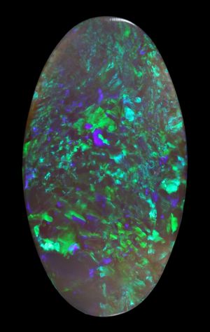 Solid Lightning Ridge Sparkling Green White Opal 4.54ct / 1569 freeshipping - Global Opals