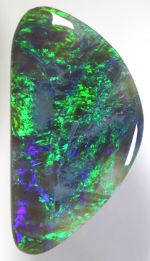 23.85ct Large Green/Blue Semi-Black Solid Opal (1573) freeshipping - Global Opals