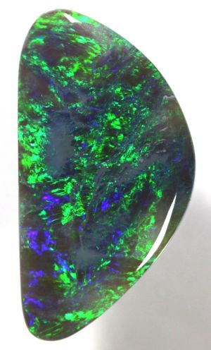 23.85ct Large Green/Blue Semi-Black Solid Opal (1573) freeshipping - Global Opals