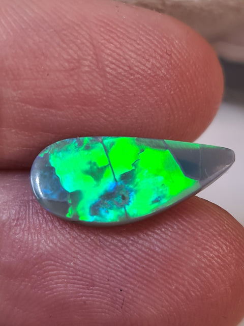 Brilliant Green Blue Block Broad Flash 2.70ct Opal 5222 Global Opals