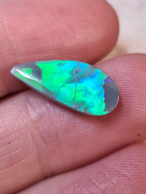 Brilliant Green Blue Block Broad Flash 2.70ct Opal 5222 Global Opals