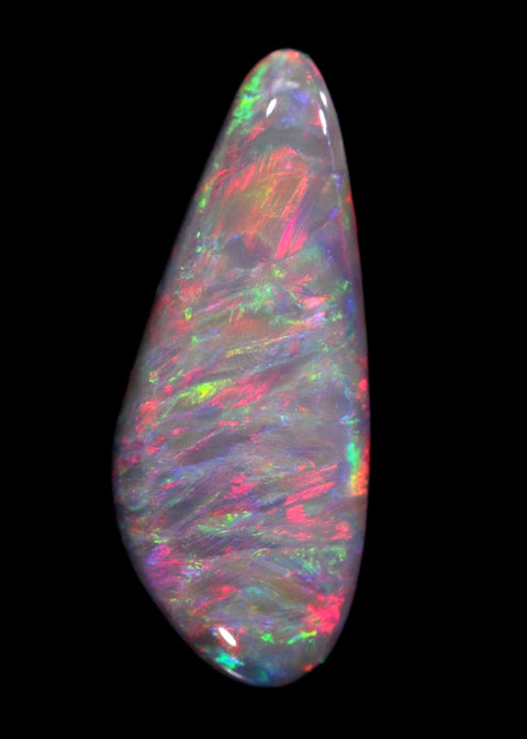 5.59ct Unique Red Solid-Lightning Ridge Opal..204 freeshipping - Global Opals