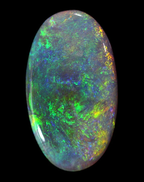 Natural Solid Lightning Ridge Dark Colourful Opal 4.76ct / 205 freeshipping - Global Opals