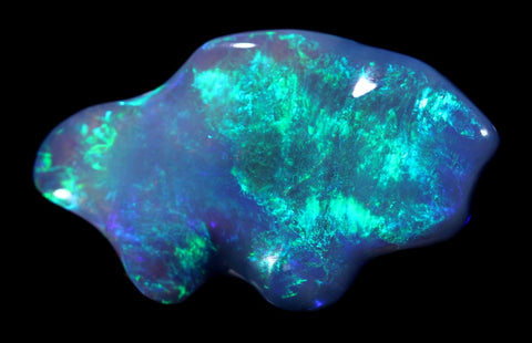 Truly Unique Free-Form Solid Black Opal 11.60ct 2156 freeshipping - Global Opals
