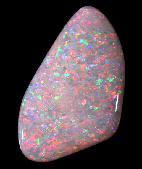 Bright Solid Australian Light Opal Red Pin Fire Pattern! 7.39ct  240 freeshipping - Global Opals