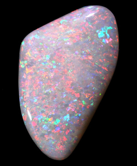 Bright Solid Australian Light Opal Red Pin Fire Pattern! 7.39ct  240 freeshipping - Global Opals