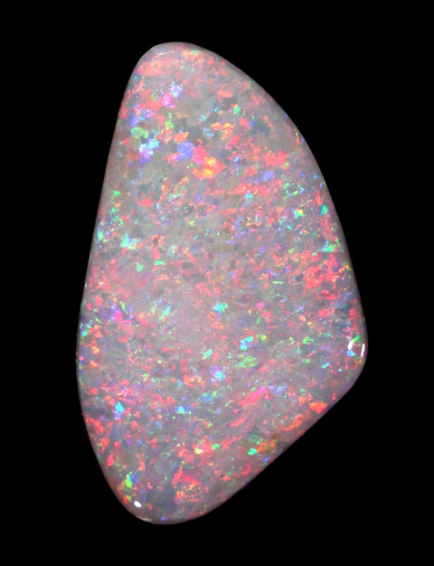 Bright Solid Australian Light Opal Red Pin Fire Pattern! 7.39ct  240 freeshipping - Global Opals