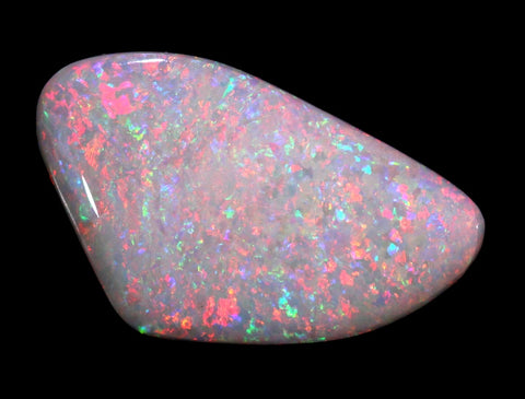 Bright Solid Australian Light Opal Red Pin Fire Pattern! 7.39ct  240 freeshipping - Global Opals