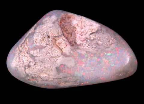 Bright Solid Australian Light Opal Red Pin Fire Pattern! 7.39ct  240 freeshipping - Global Opals