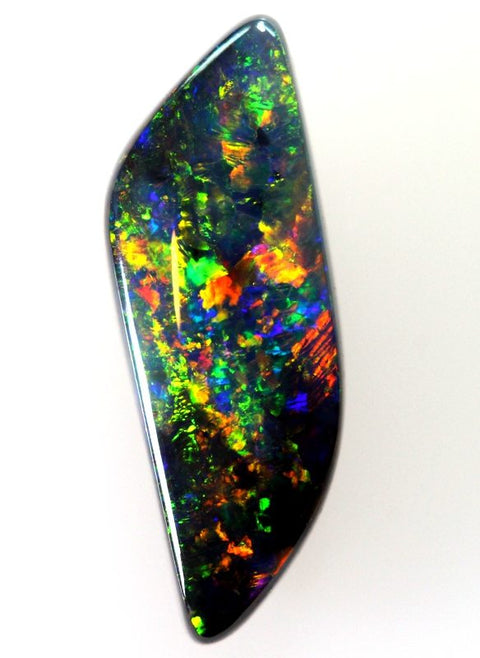 2.88 carat red beautifully cut & polished solid black Opal!