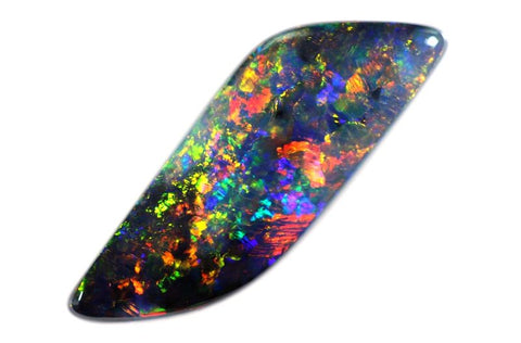 2.88 carat red beautifully cut & polished solid black Opal!