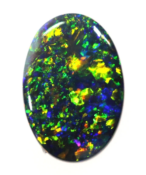 1.50 cts Blue/Green Very Bright Lightning Ridge Solid Black Opal (3003) freeshipping - Global Opals