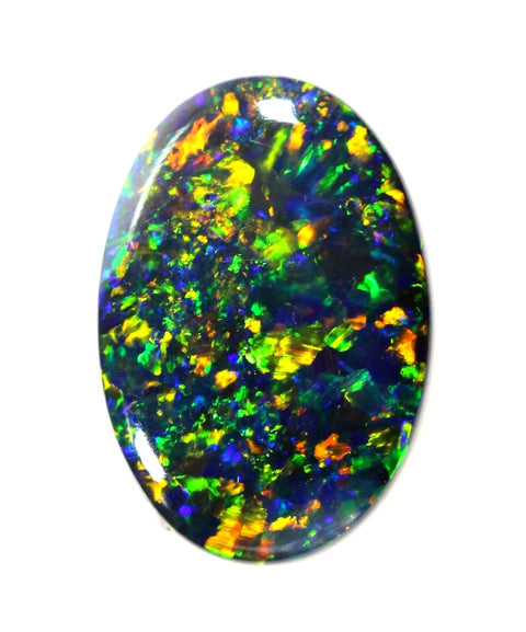 1.50 cts Blue/Green Very Bright Lightning Ridge Solid Black Opal (3003) freeshipping - Global Opals