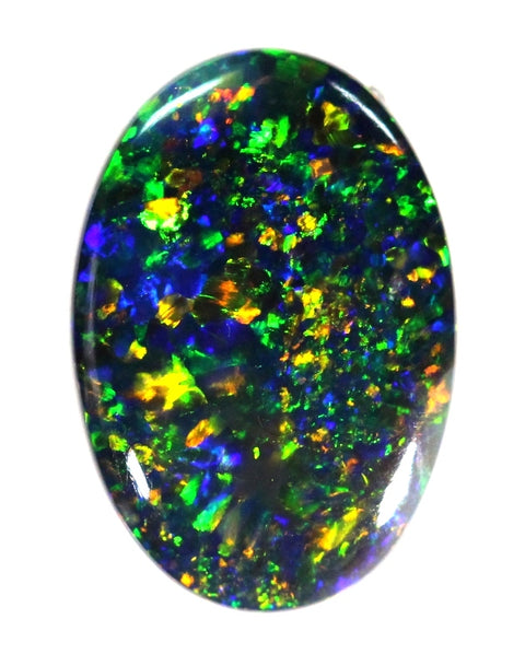 1.50 cts Blue/Green Very Bright Lightning Ridge Solid Black Opal (3003) freeshipping - Global Opals