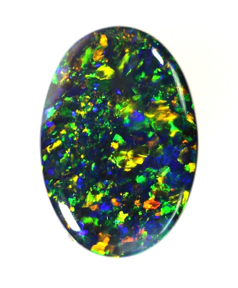 1.50 cts Blue/Green Very Bright Lightning Ridge Solid Black Opal (3003) freeshipping - Global Opals