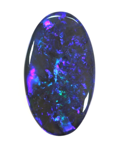 Large Unique Solid Black Lightning Ridge Opal 18.26ct..3132 freeshipping - Global Opals
