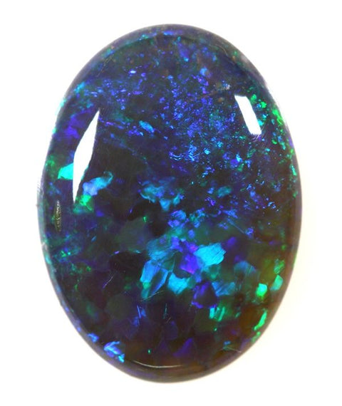 Solid Black Opal from Lightning Ridge High Cabachon 3045 / 3.85ct freeshipping - Global Opals