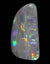 Very bright red multi-coloured free-form solid semi-black Opal!