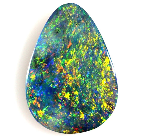 Red Multi-Coloured Tear-Drop Solid Black Opal! 331 / 8.13ct freeshipping - Global Opals