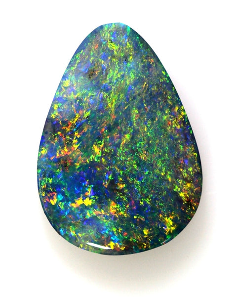 Red Multi-Coloured Tear-Drop Solid Black Opal! 331 / 8.13ct freeshipping - Global Opals