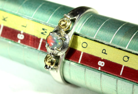 (RPG-510) Solid Lightning Ridge Red Opal Claw Set Ring! freeshipping - Global Opals