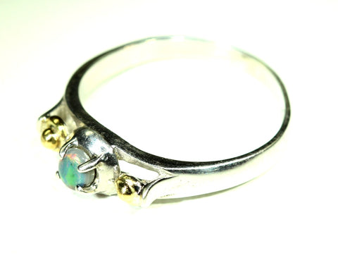 (RPG-510) Solid Lightning Ridge Red Opal Claw Set Ring! freeshipping - Global Opals