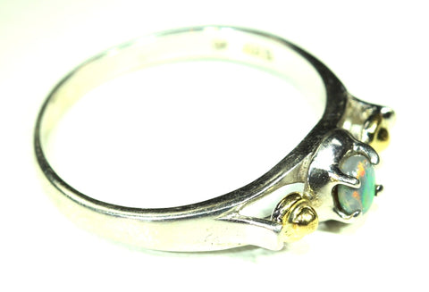 (RPG-510) Solid Lightning Ridge Red Opal Claw Set Ring! freeshipping - Global Opals