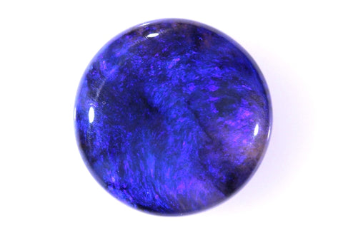 Round Royal Blue Solid Black Opal! 5152 / 7.64ct freeshipping - Global Opals