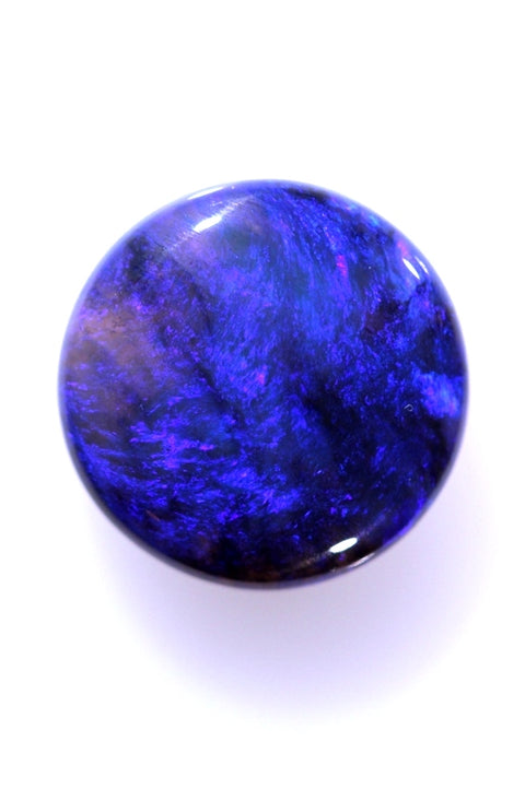 Round Royal Blue Solid Black Opal! 5152 / 7.64ct freeshipping - Global Opals