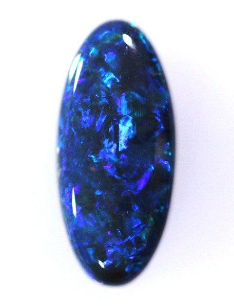 Blue Opal is very popular today. It is also becoming quite hard to find & source! This blue beauty is bright, blue & beautiful. it is a solid black Opal & it is from the mining fields at Lightning Ridge!
