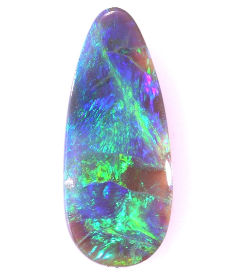 Bule/Green & Flashy Orange Solid Long Tear Drop Opal 5238