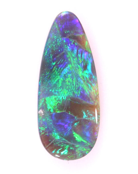 Bule/Green & Flashy Orange Solid Long Tear Drop Opal 5238