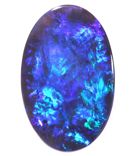 Amazing Blue green solid Black Opal 9.74cts