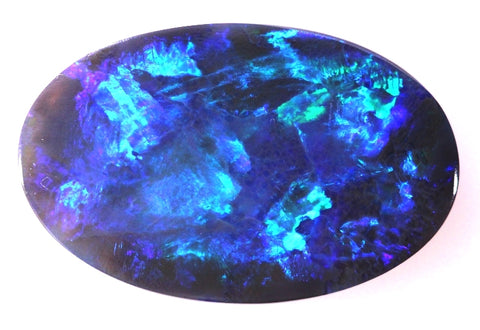 Amazing Blue green solid Black Opal 9.74cts
