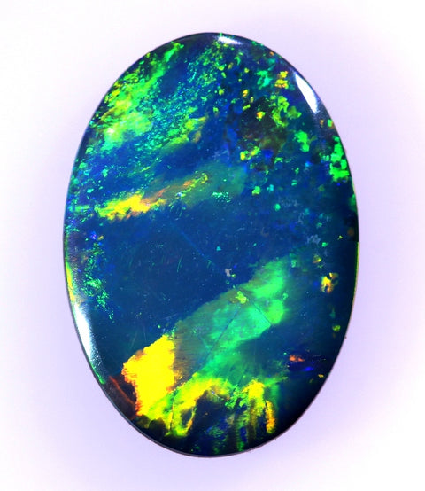 5271 Bright Broad-Orange Flashes Solid Black Opal 2.61ct/w freeshipping - Global Opals