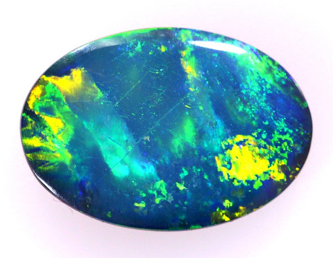 5271 Bright Broad-Orange Flashes Solid Black Opal 2.61ct/w freeshipping - Global Opals