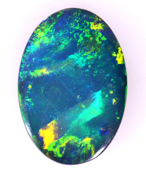5271 Bright Broad-Orange Flashes Solid Black Opal 2.61ct/w freeshipping - Global Opals